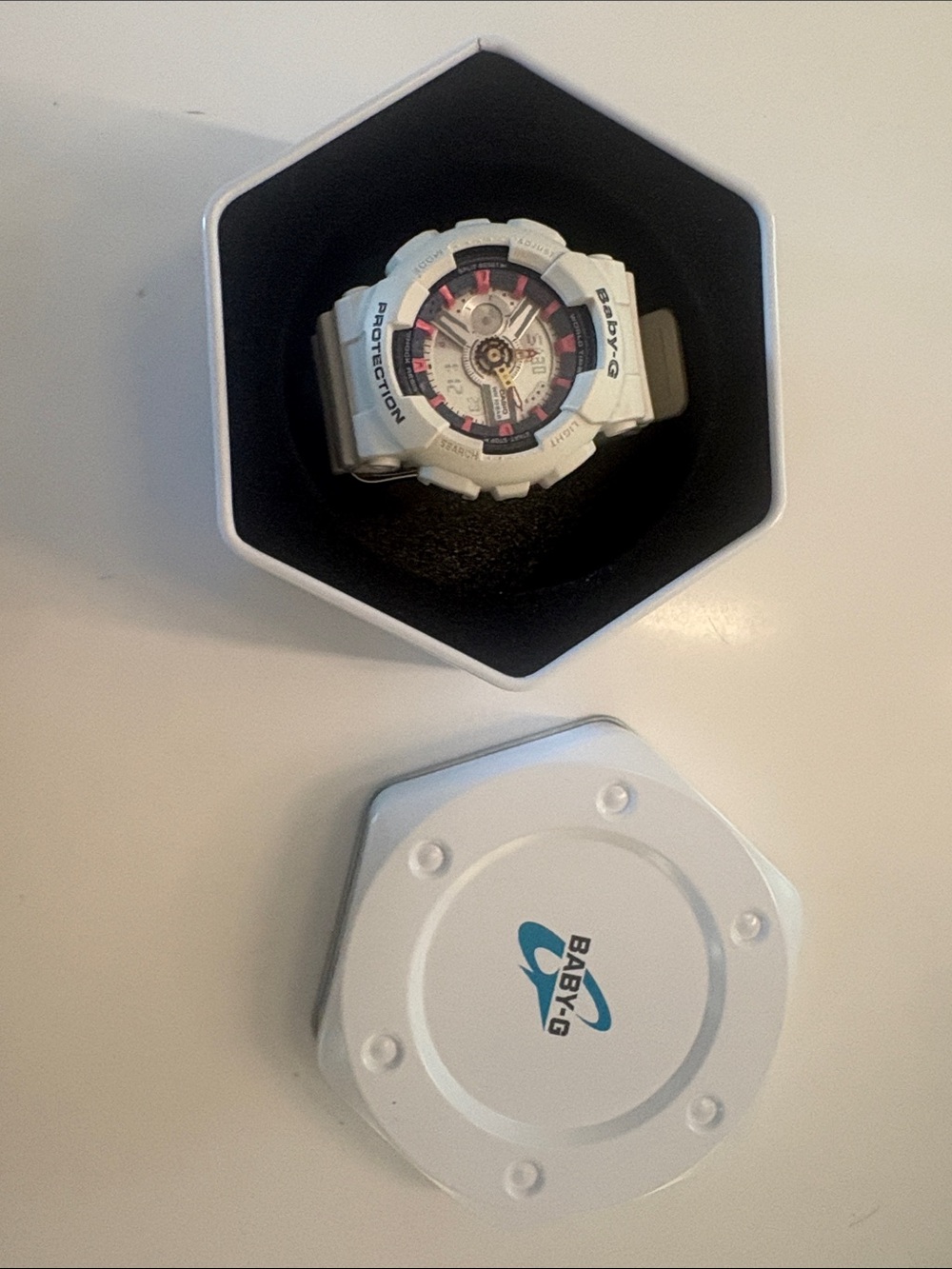 Casio Baby-G White Watch with Pink Accents